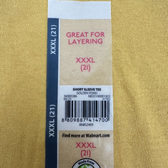 No Boundaries Womens Yellow Short Sleeve Scoop Neck Tee Shirt Size XXXL - Picture 4 of 7